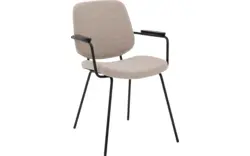 Goossens eetkamerstoel hjalmar beige stof - 8213334-01 2